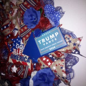 Patriotic Trump Vance Handmade Wreath