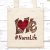 Love Nurse Life Canvas Tote Bag