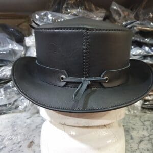 Dragon Mask band Leather Top Hat