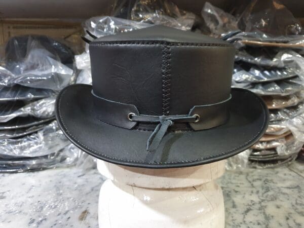 Dragon Mask band Leather Top Hat