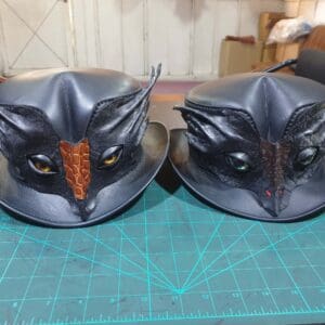 Dragon Mask band Leather Top Hat