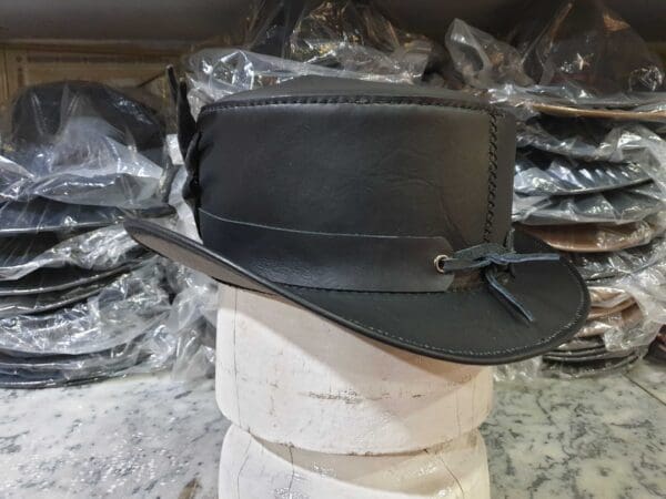 Dragon Mask band Leather Top Hat