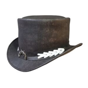 Wild West Rangers Leather Top Hat