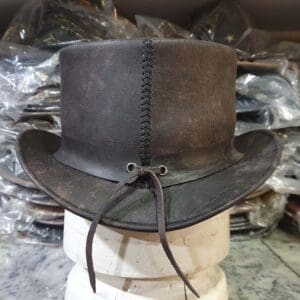 Wild West Rangers Leather Top Hat