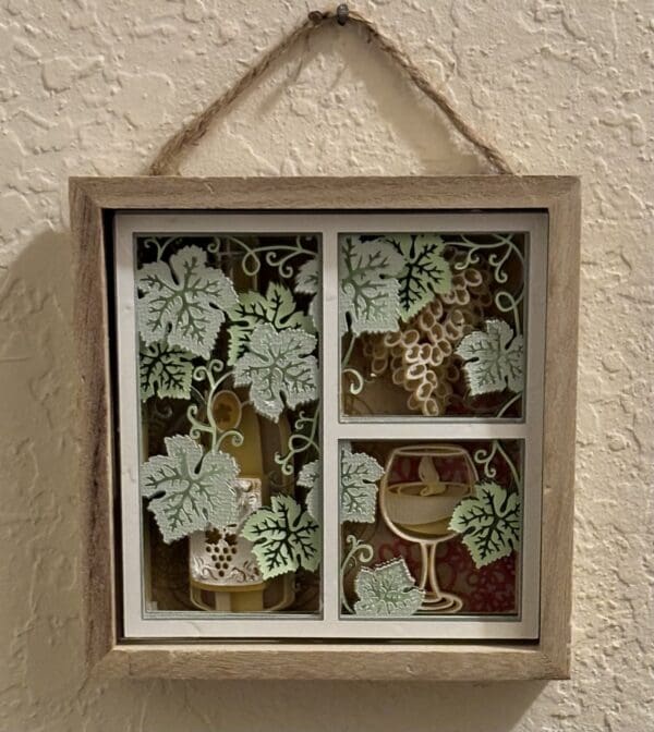 Relaxing White Wine Shadowbox