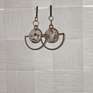 silver polymer clay earrings