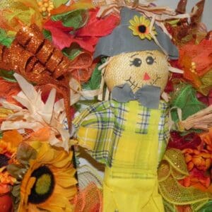 Adorable Fall Scarecrow Wreath