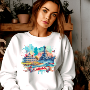 Alabama Pride Sweatshirt | State-Themed Cozy Apparel | Unisex Alabama Sweatshirt