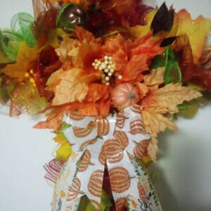 Bright Fall Harvest Cross Wreath