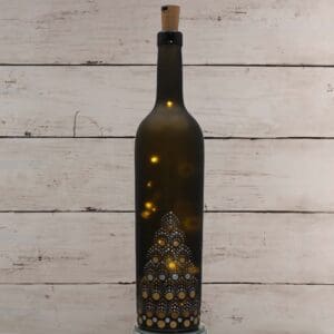 Upcycled Bottle Art - Mixed Metallic Pyramid