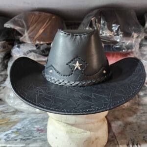 Texas Western Icon Cowboy Black Leather Hat