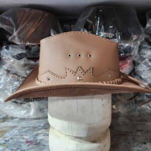 Western Icon Cowboy Tan Leather Hat