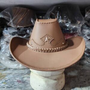 Western Icon Cowboy Tan Leather Hat