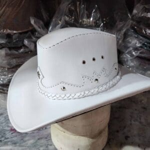 Texas Western Icon Cowboy White Leather Hat