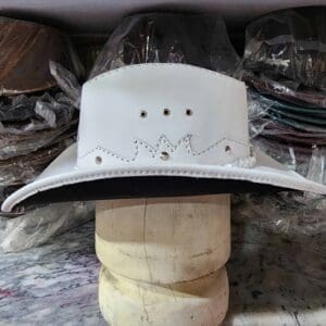 Texas Western Icon Cowboy White Leather Hat