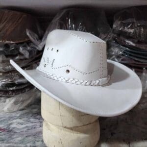 Texas Western Icon Cowboy White Leather Hat