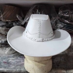 Texas Western Icon Cowboy White Leather Hat