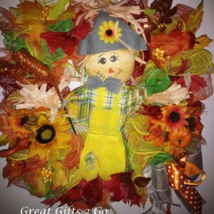 Adorable Fall Scarecrow Wreath